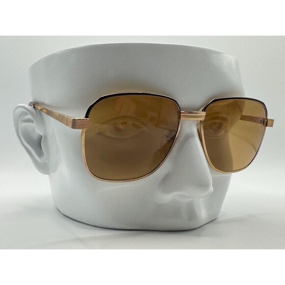 NEW Vintage Sunglasses Men's Square Metal Style | Brown/Gold Frame | Monel #867 - Picture 1 of 10